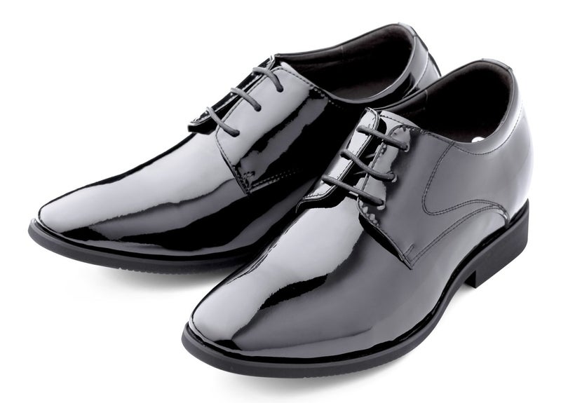 Calden Men's Invisible Height Increasing Elevator Shoes - Black Patent Leather Lace-up Formal Tuxedo Oxfords - 3 Inches Taller - K911929 - Size 6.5 D(M) US - Image 5